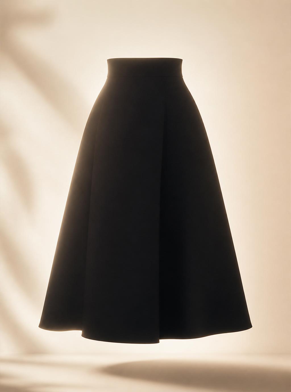 Silhouette of an Aspotique skirt